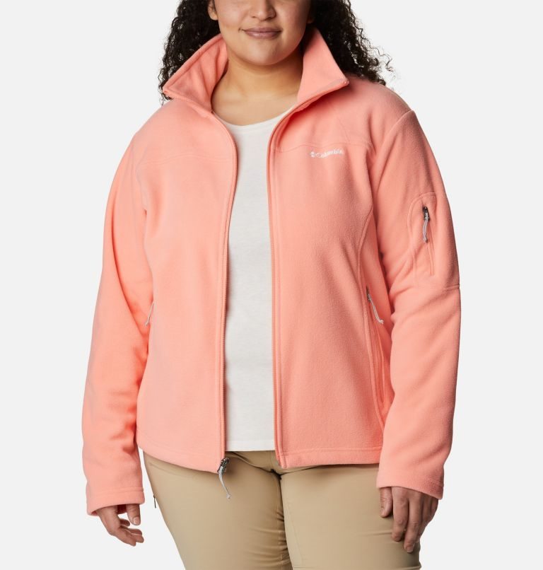 Women's Columbia Fast Trek II Jackets Coral | Plus Size CA-KA154